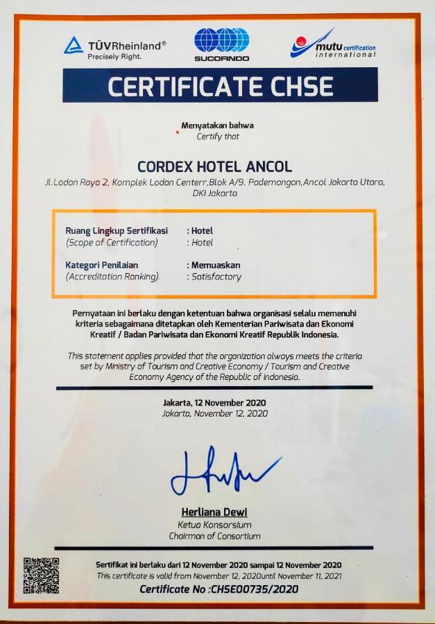 Cordex Hotel Ancol Джакарта Екстер'єр фото